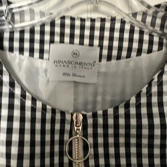 Rinascimento Black and White Striped Peplum Blouse - Picture 4 of 4